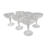 6 crystal champagne glasses