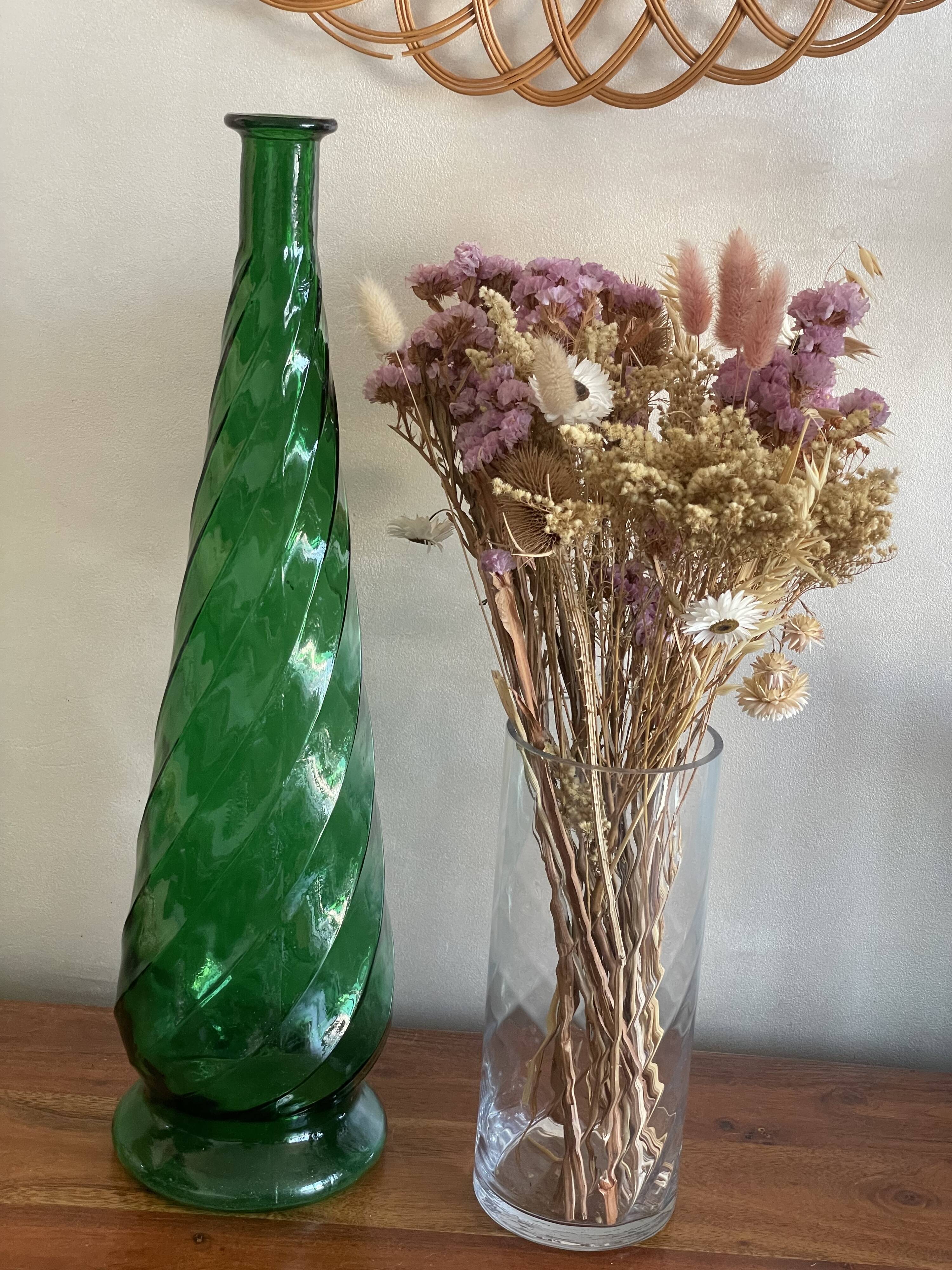 Large green vase soliflore