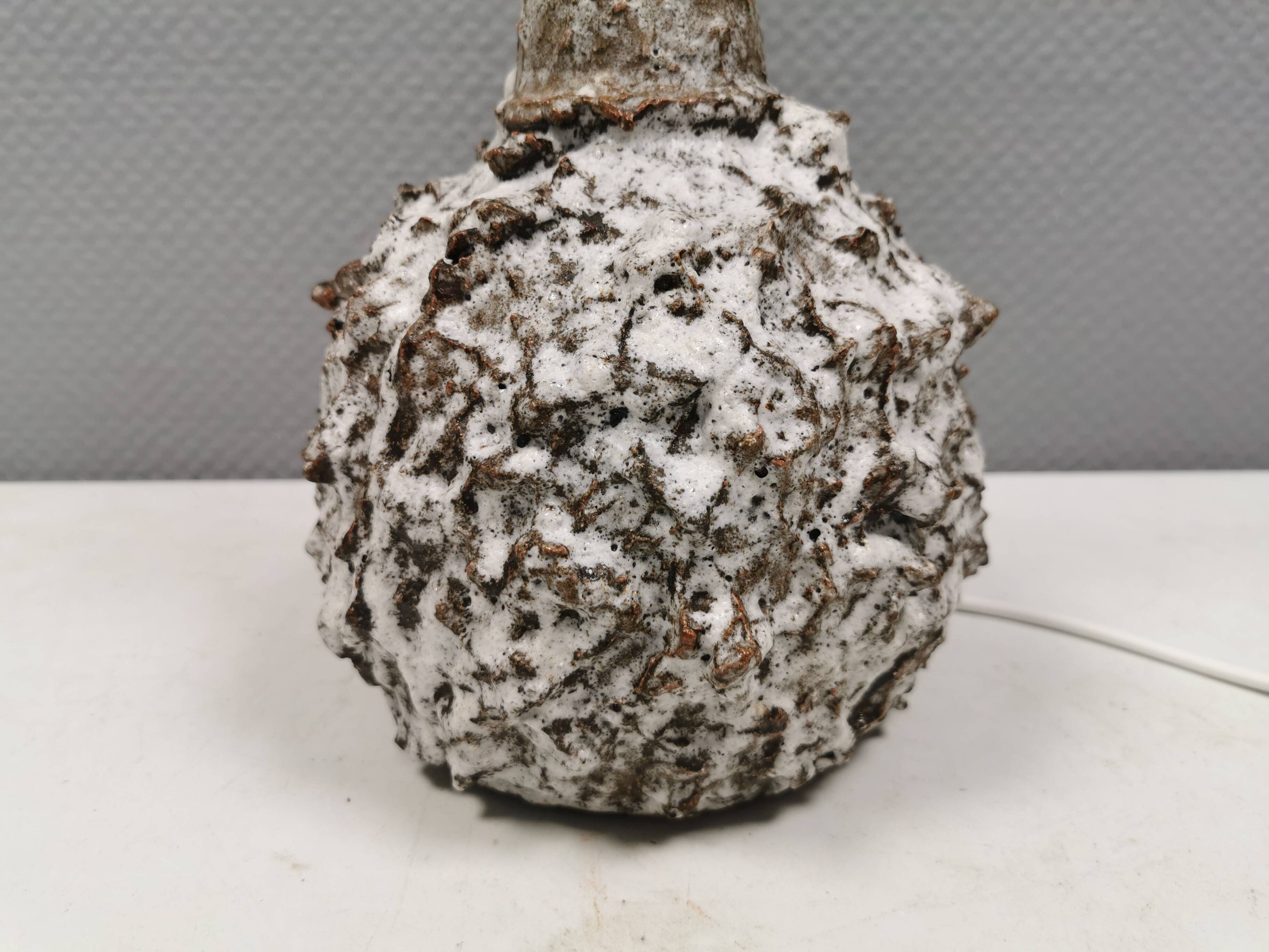 Table lamp with an organic expression, by Bartholdy ceramics Denmark 1970s