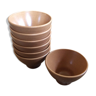 Series of 7 sandstone cups