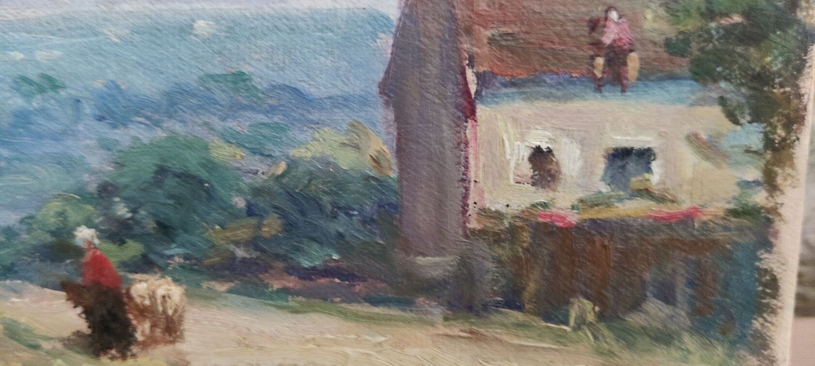 Painting on cardboard signed by Henri Coutant (1868-1935)