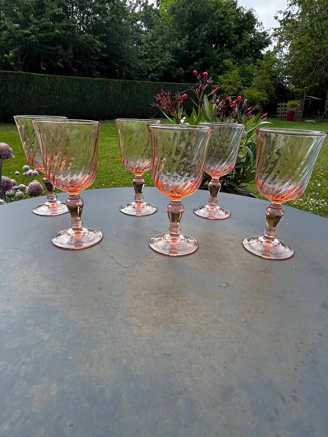 Set of 6 Luminarc Rosaline Stem Glasses - Stemglasses Model No. 5 (12