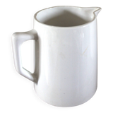 White earthenware pitcher carafe Digoin Sarreguemines