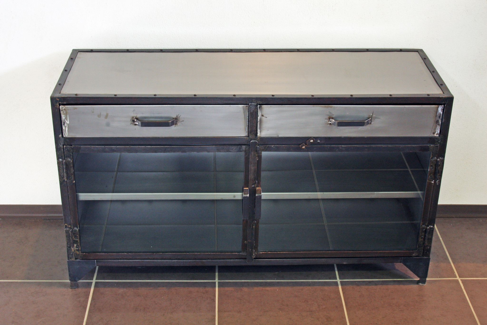 Industrial metal sideboard