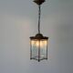 Art Deco ceiling light in brass and glass, 1940s, Germany