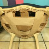 Pair of blue velvet Louis XV chairs