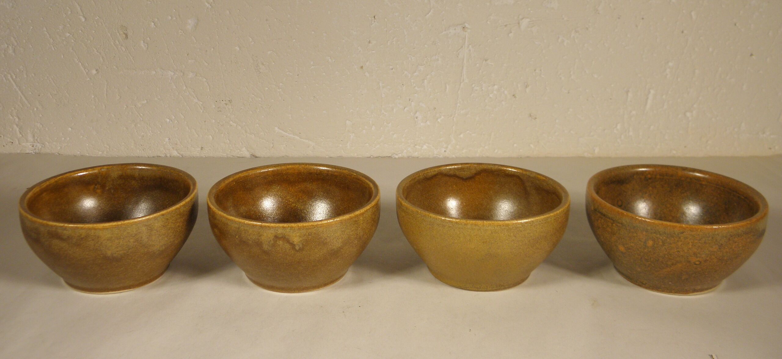 Stoneware tea bowls and tumblers