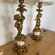 Pair of bronze lamps with puttis