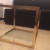 Table basse cube laiton
