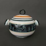Tureen 1960 by Yvon Roy decorated with stylized birds