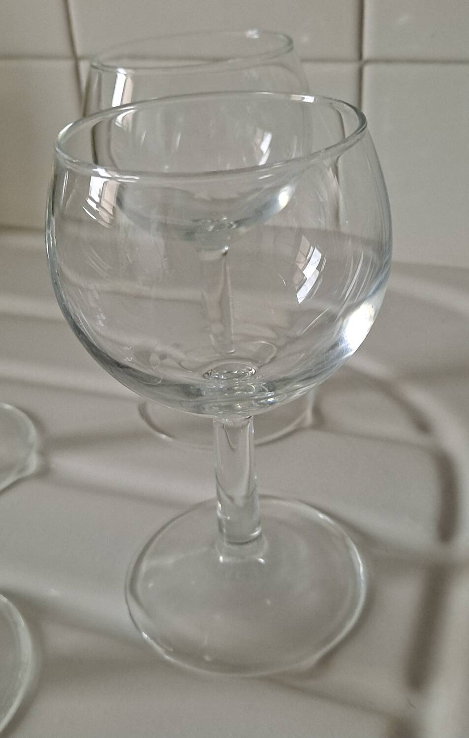 Set of bistro wine glasses