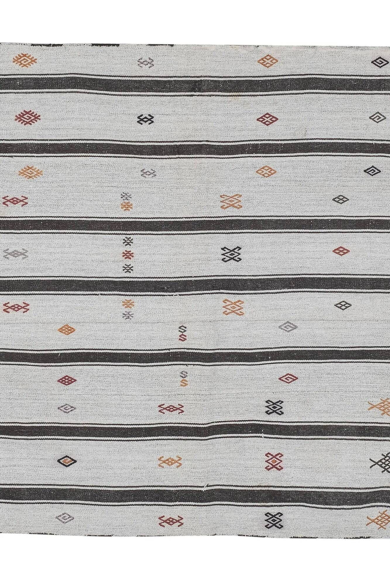 Kilim turc vintage tissé main 153x210 cm