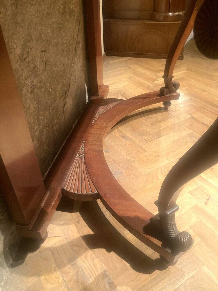 Art Nouveau Italian Wooden Console Table