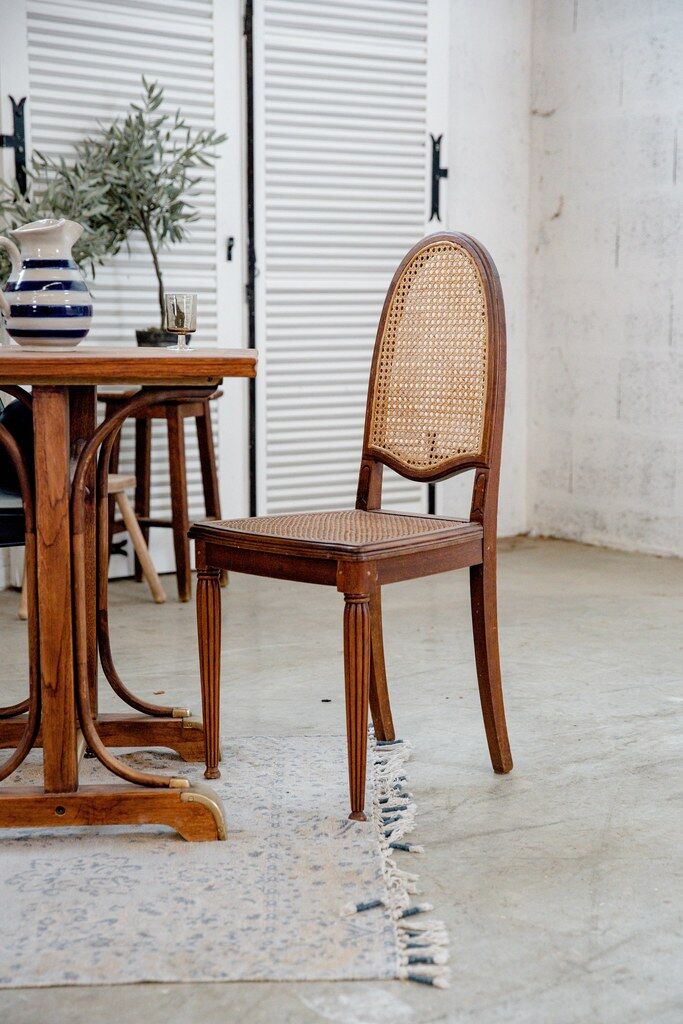 Curved wood bistro table