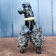 Groomed Poodle in Iridescent Ceramic, 1950
