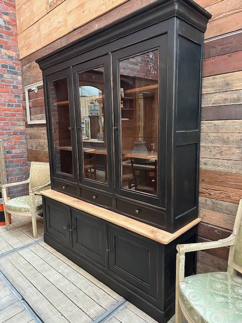 Two-piece cabinet in solid cherry wood