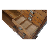 Vintage Dutch Oak Apothecary Sideboard / Filing Cabinet, 1950s