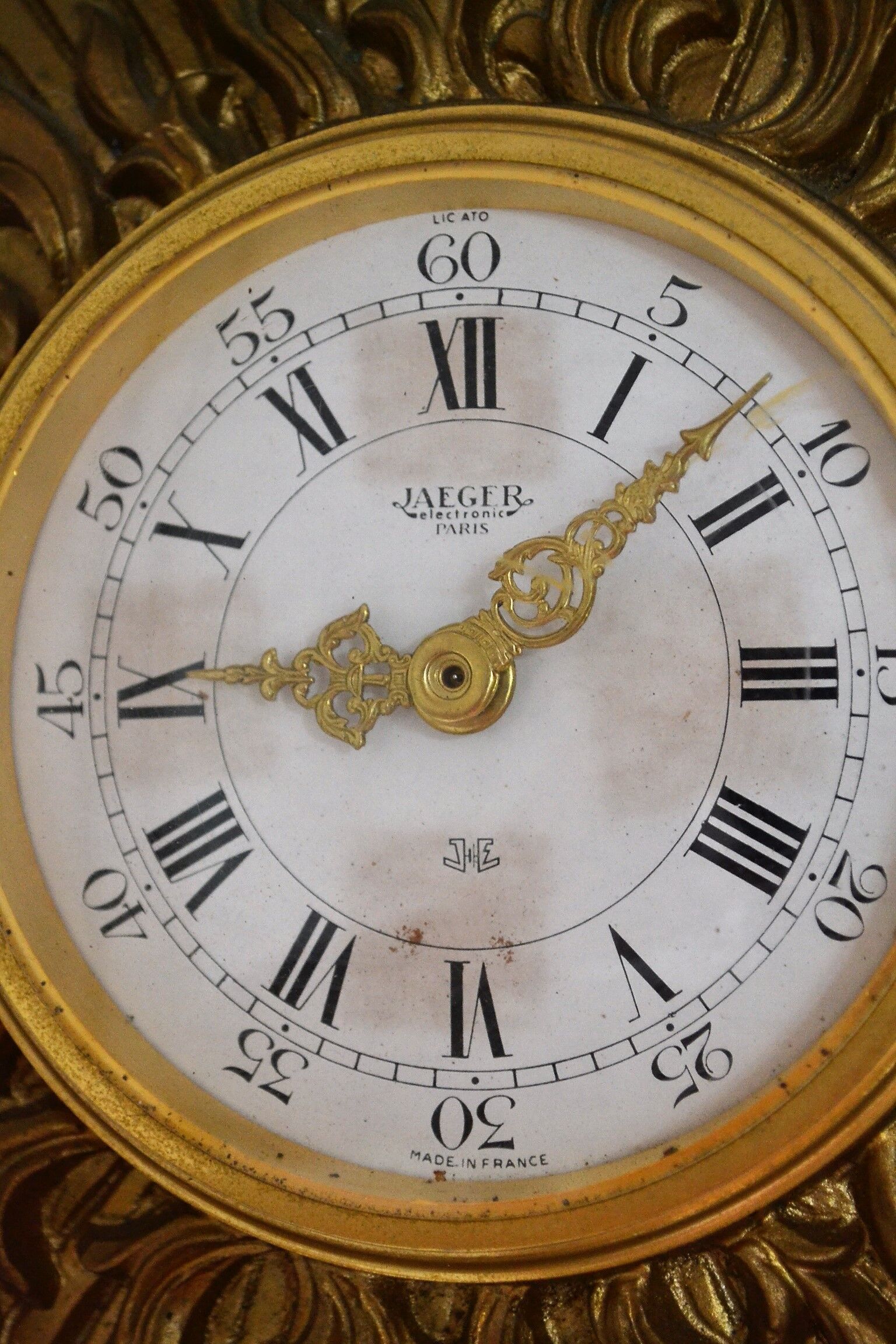 Jaeger Paris 1950's sun wall clock