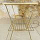 Vintage articulated floor lamp with shelf and magazine holder 1960s