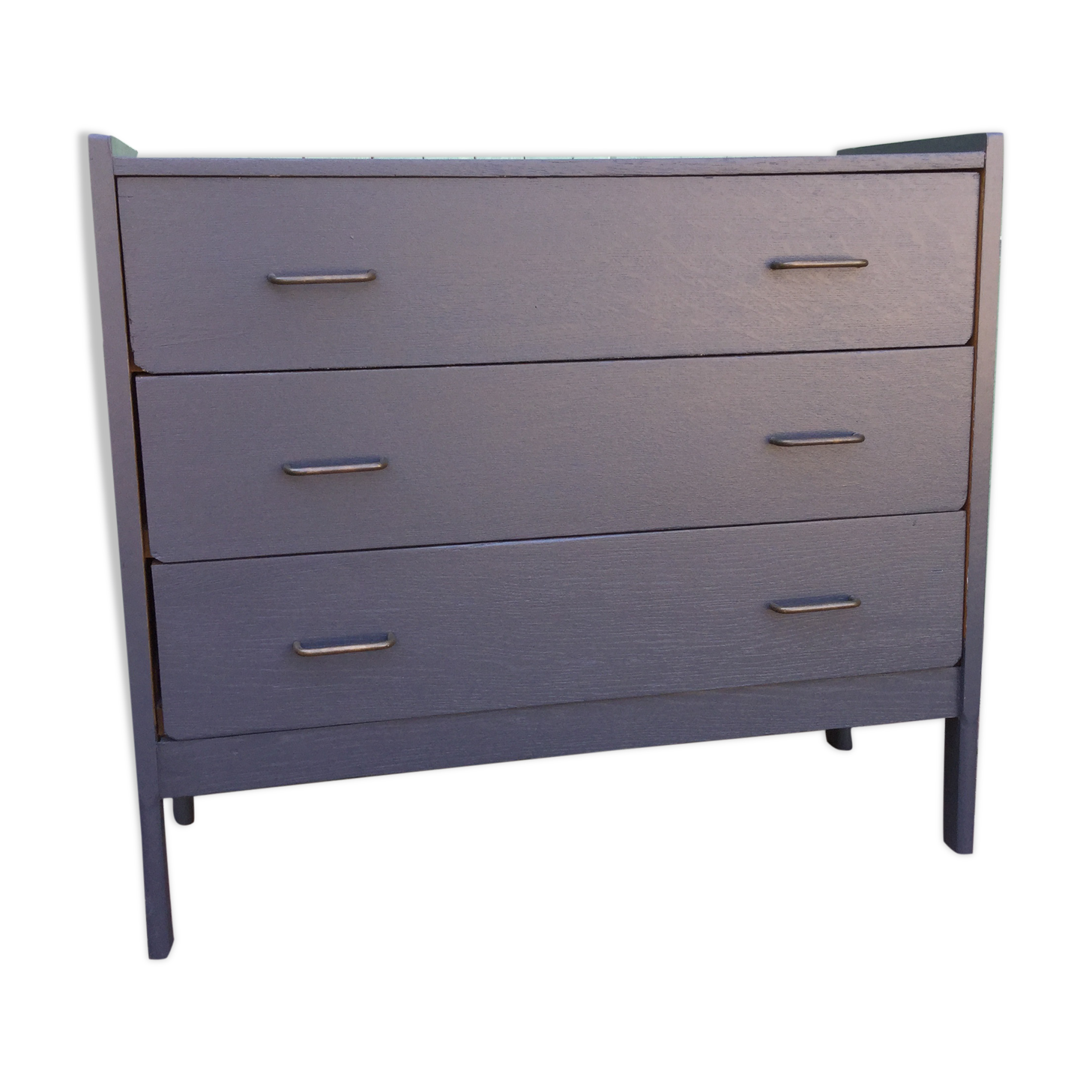 Commode vintage gris orage