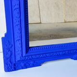 Mirror with blue molding