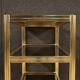 Table d'appoint étagère design en métal doré des années 80