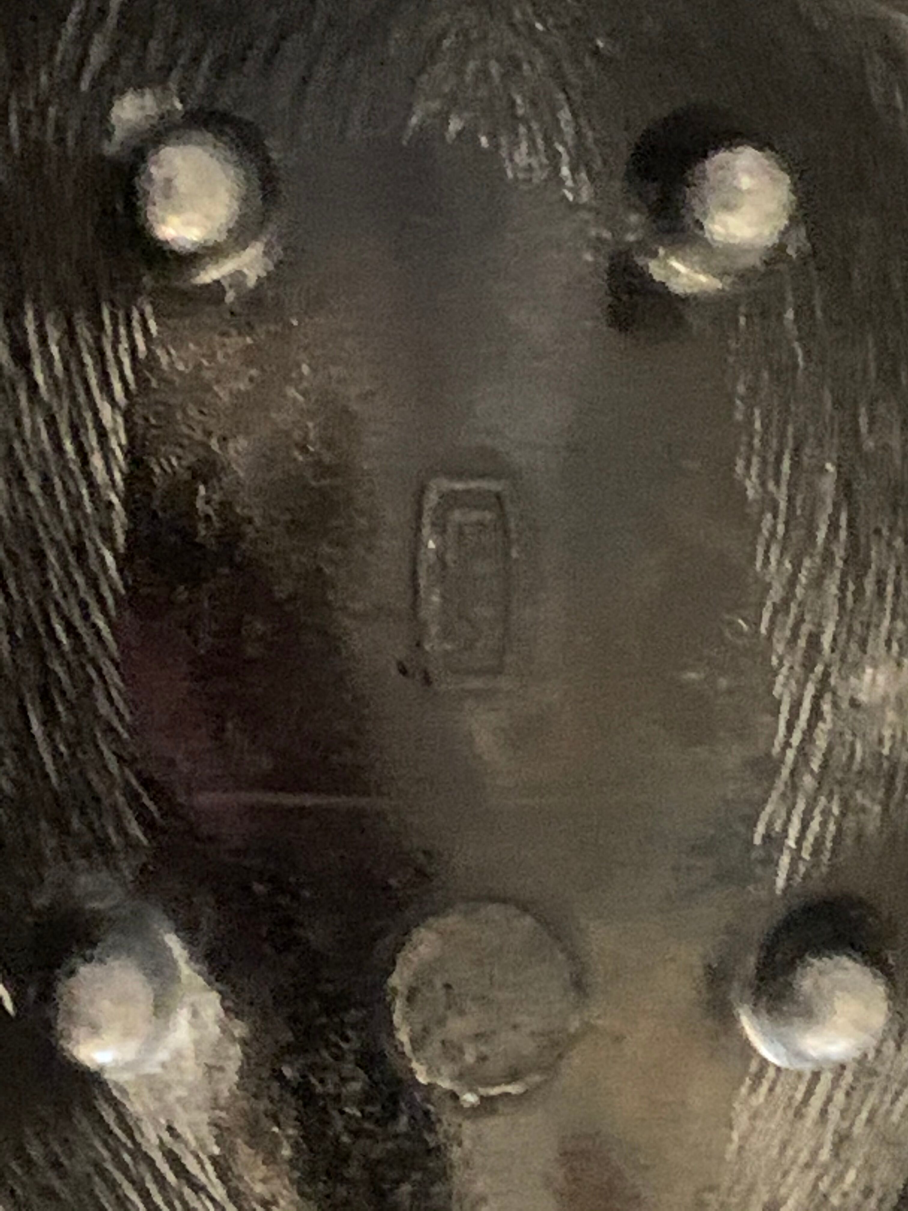 Ashtray 6 hedgehogs in bronze 1950