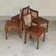 Série de 4 chaises bois et sangles par Krasna Jizba Année 40