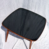 Table d'appoint verre noir