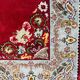 Vintage Turkish silk carpet handmade 74x146 cm