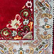 Tapis vintage turc en soie fait main 74x146 cm