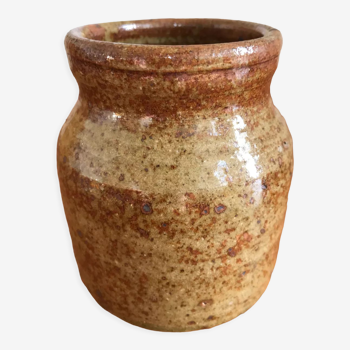 Pyrite stoneware pot