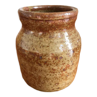 Pyrite stoneware pot