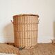 Old rattan laundry basket