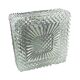 Square glass cube flush-mount light, Hillebrand (Germany), 1970s. Vintage