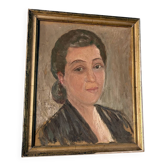 Huile sur carton Portrait de Suzanne 1935
