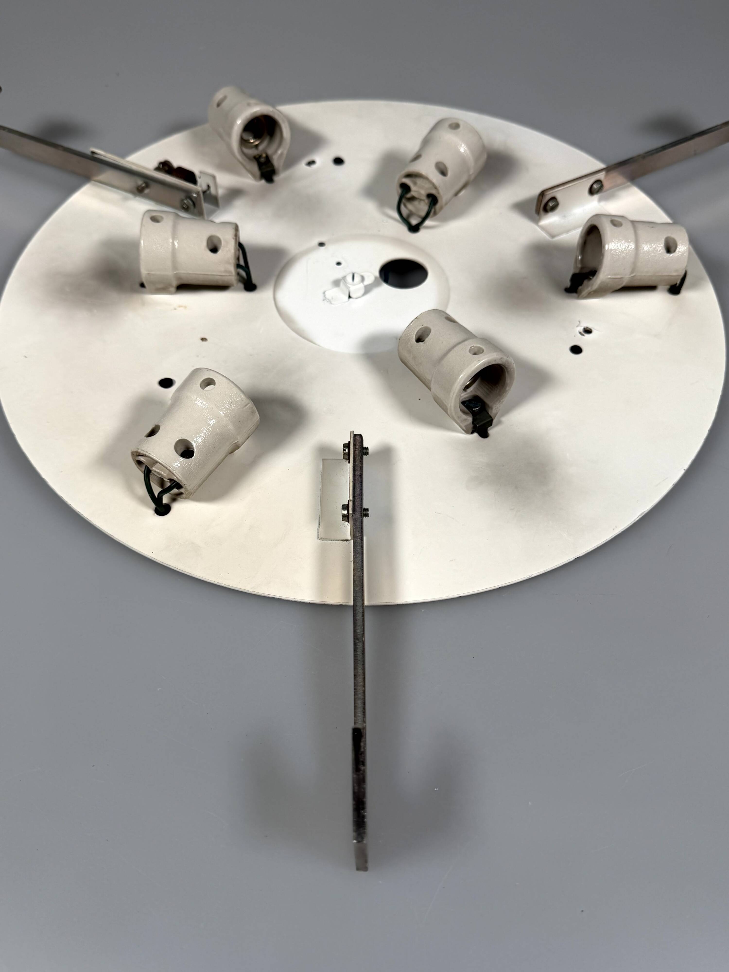 1960s 1970s Ice Glass Flush Mount from by Kaiser Leuchten Germany