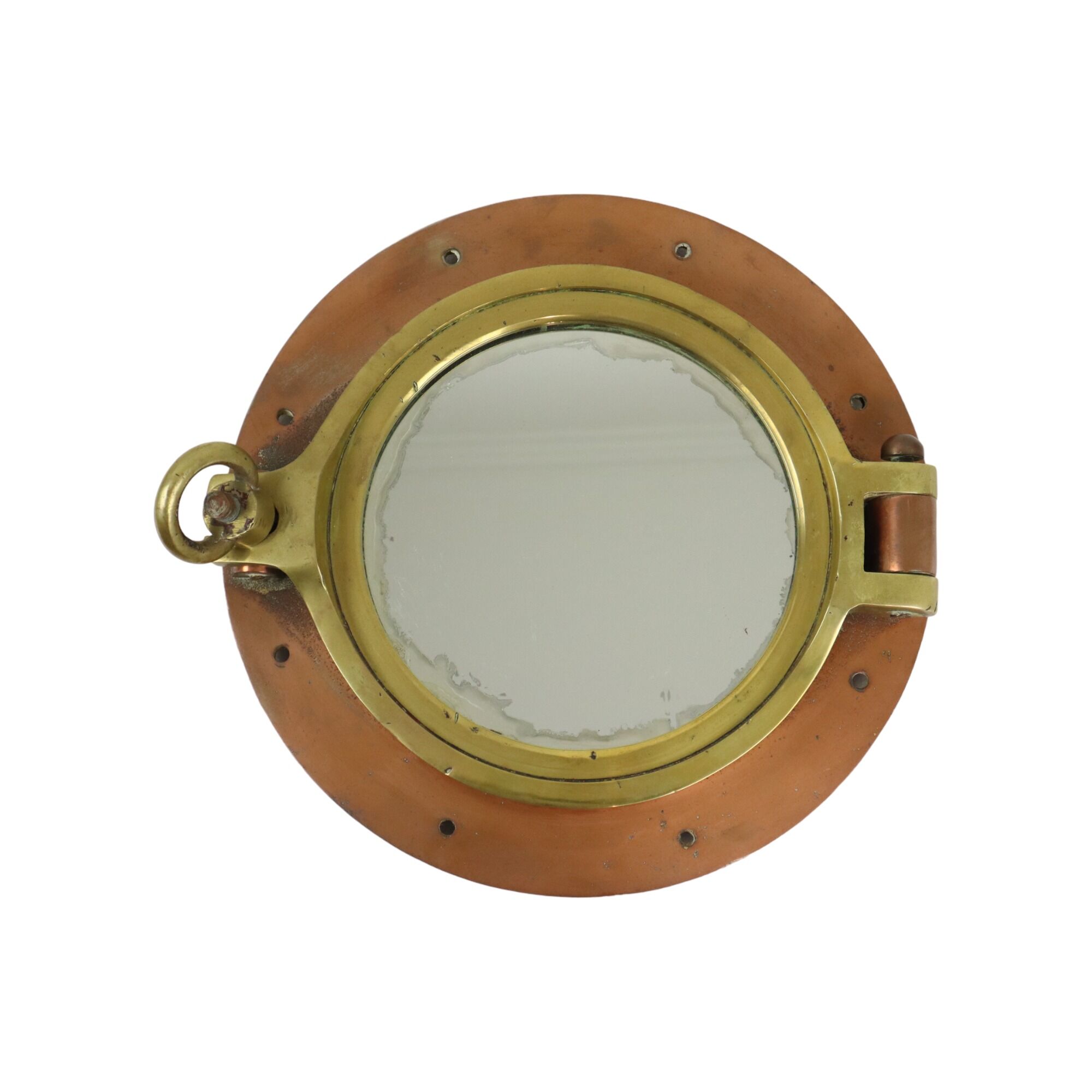 Authentic copper porthole mirror nautical shipping 32cm