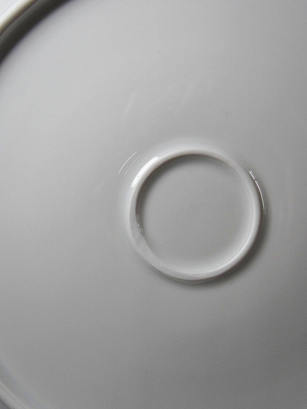 Large serving dish in fine white Limoges porcelain, vintage/antique