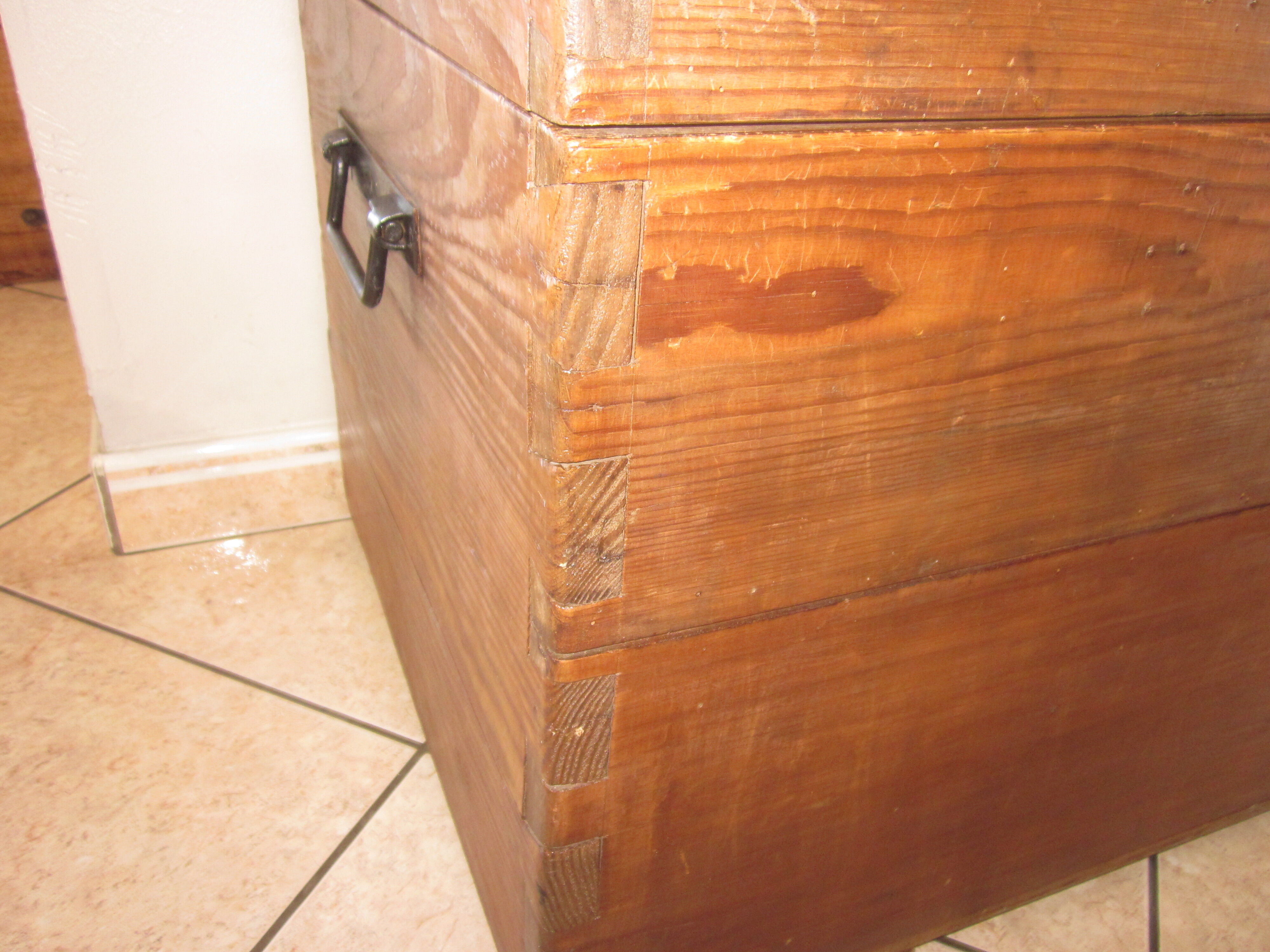 Old solid wooden chest