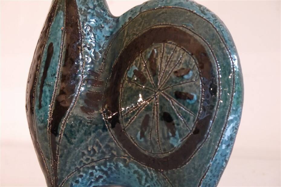Stylized ceramic rooster by Aldo Londi for Bitossi