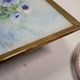 20th-century watercolor painting signed Carré-Tison, Bouquet of blue flowers