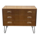 Commode 3 tiroirs GPlan en teck des années 1970 avec pieds compas