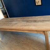 Old 19th crude solid elm farm table