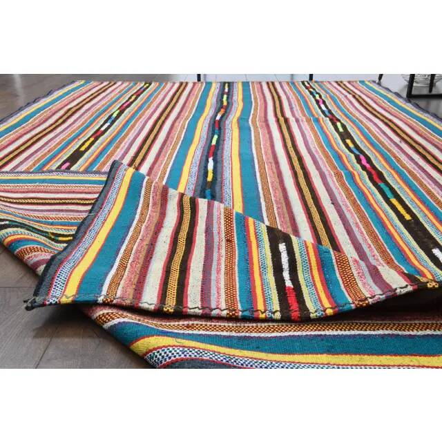 Vintage Turkish Oushak Handmade Wool & Cotton Rug 180x298