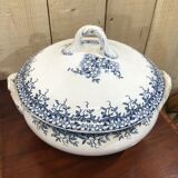 Soup pot in Sarreguemines earthenware model "Florine"