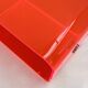 Fluorescent pink plexiglass coffee table, 1980.