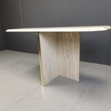 Vintage travertine console table, 1970s