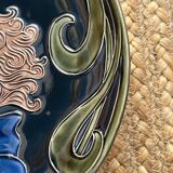 Majolica plate Art Nouveau