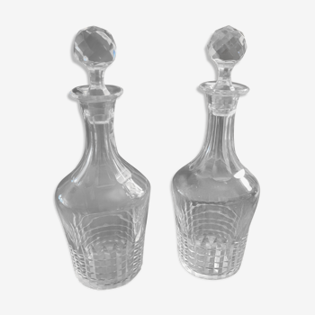 Paire de carafes à vin